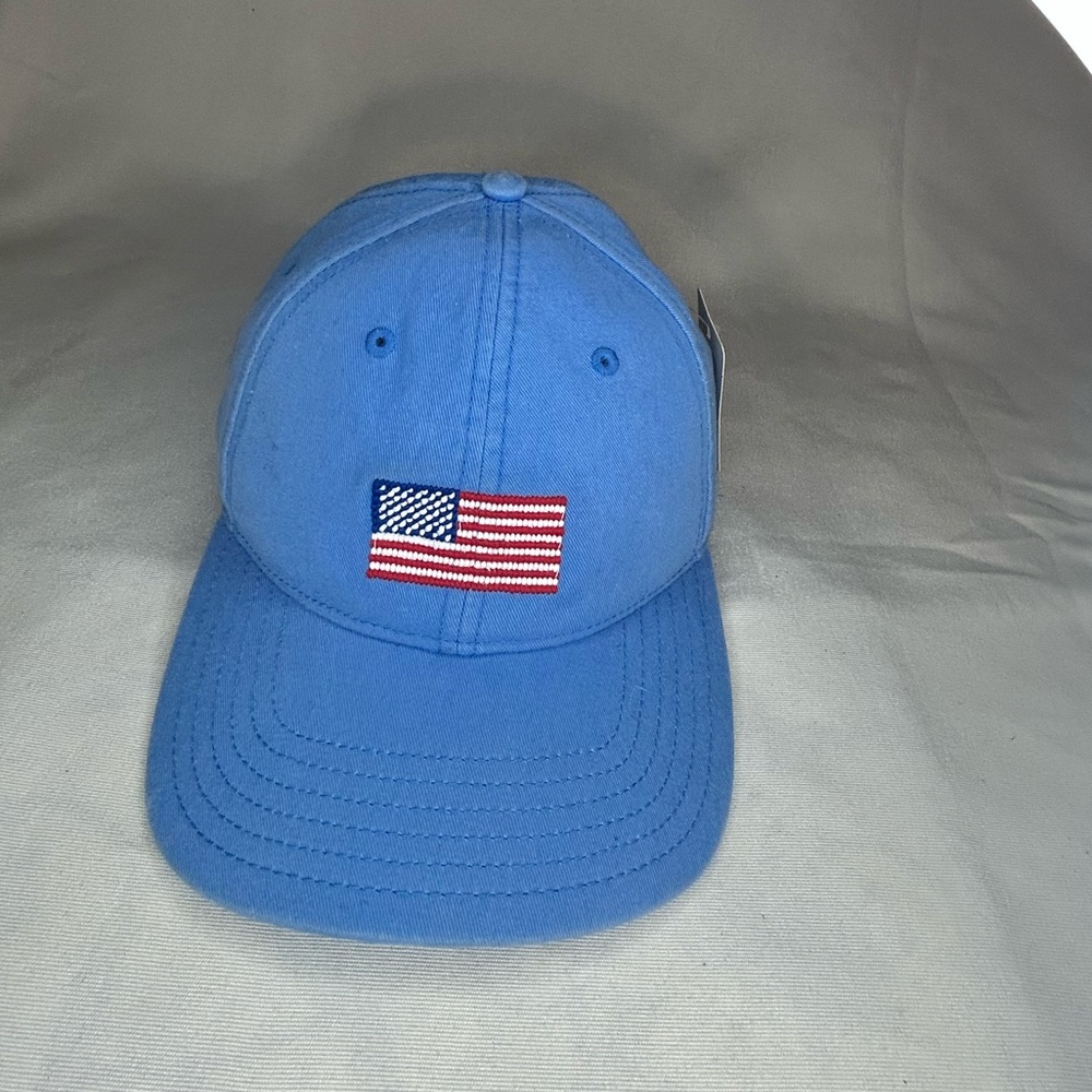 Blue Men's Baseball Cap American Flag needlepoint Embroidery adjustable July 4TH